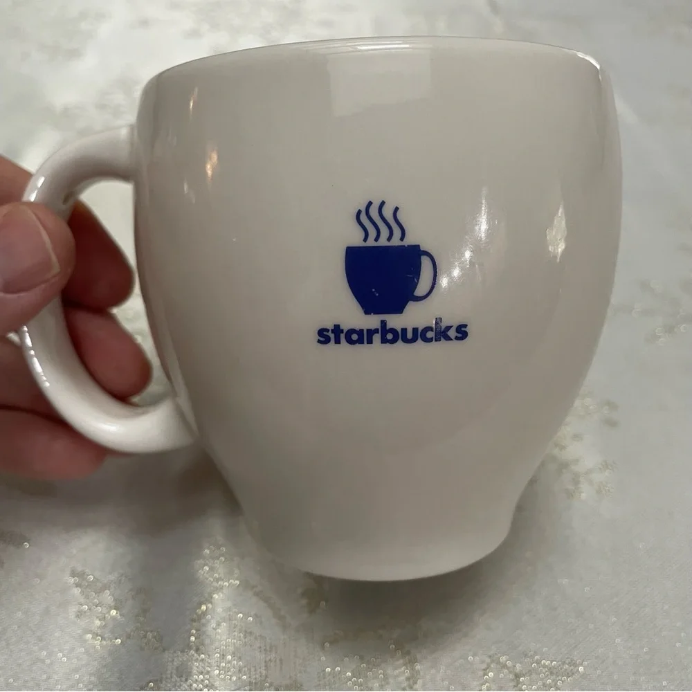 Starbucks Barista 2003 White Ceramic Coffee Mugs x2